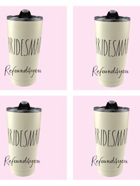 Rae Dunn - ‘Bridesmaid - bundle’  17oz Insulated Tumblers (4). NWT